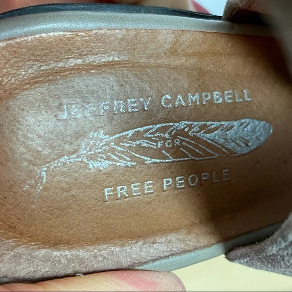 Jeffrey Campbell For Free People Cors Lace Up Suede Booties Heels Shoes Size 8 - Picture 13 of 16